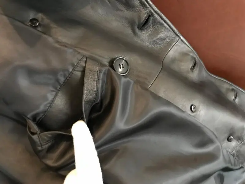 Discount So tender!Only 37 pieces!Exported to Japan!Italy without coating lamb skin leather leather male long windbreaker 20