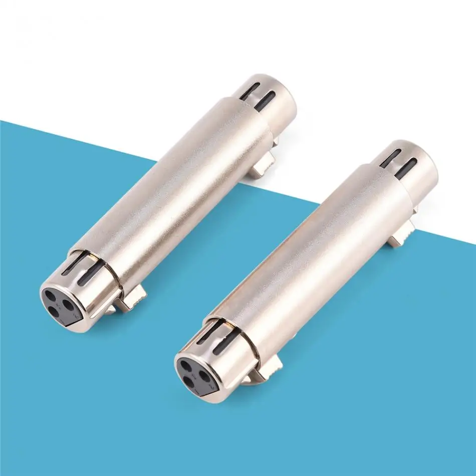 Комплект из 2 предметов, 3-Pin XLR Женский аудио микрофон в комплект поставки входит адаптер xlr и гнездовой разъем