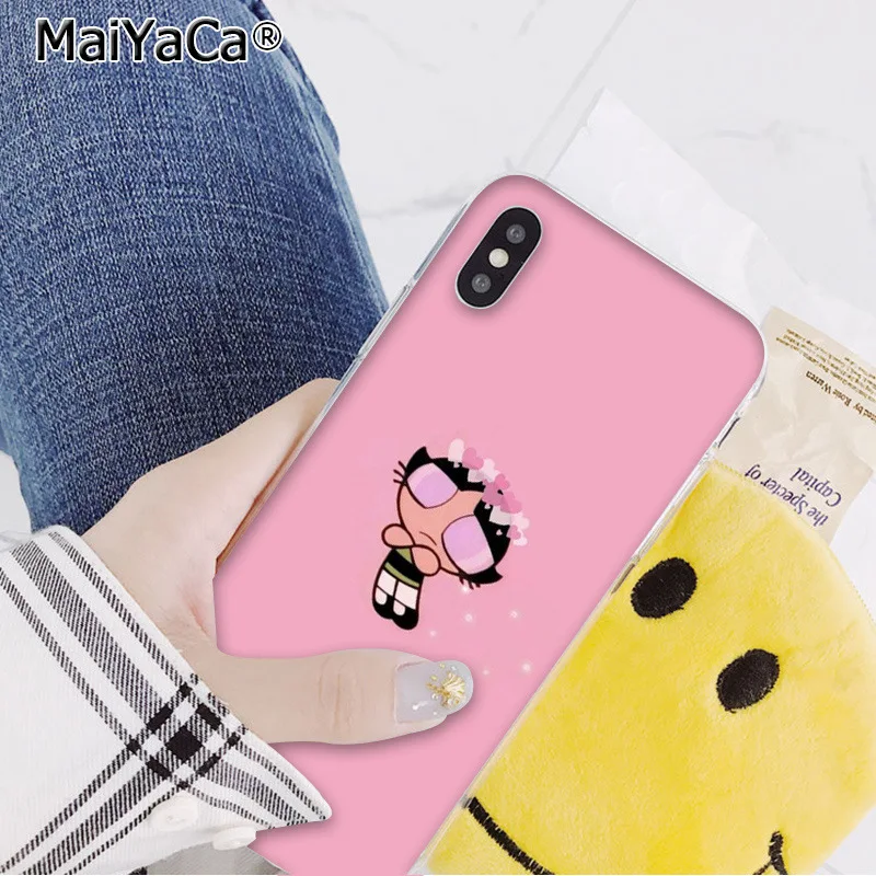 MaiYaCa прекрасный PowerPuff девушки рукоделие принт рисунок телефон чехол для iphone 11 pro 8 7 66S Plus 5s SE XR X XS максимальный чехол - Цвет: A6