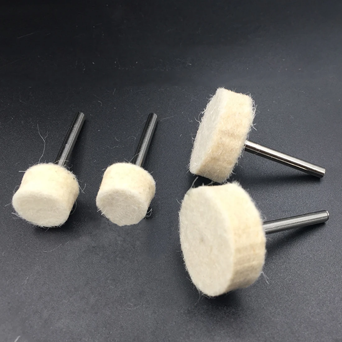 

Good 100Pcs 13mm Wool Felt Polishing Buffing Pad + 2 Shank For Dremel Grinding Wheel