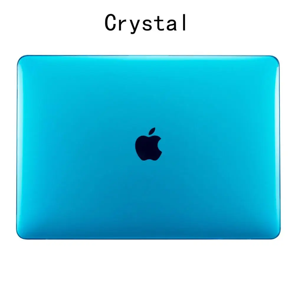 Матовый \ Кристальный чехол для Apple Macbook Air Pro retina 11 12 13 15 дюймов сумка для ноутбука, для нового Mac book Air Pro 13,3 чехол A1932 - Цвет: Sky Blue Crystal