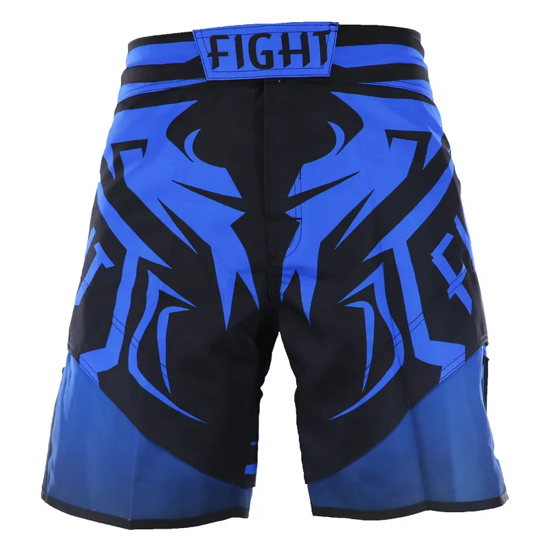 Billige Blue shadow MMA Grappling Shorts Kick Boxing Käfig Kampf Muay Thai Training Kampfkunst Kampf Hosen
