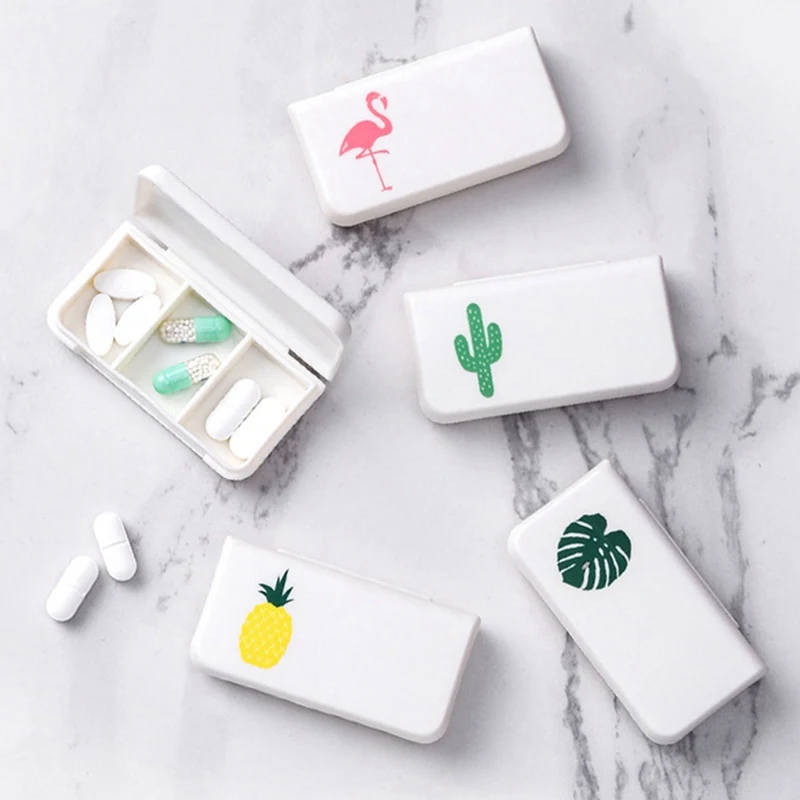 

Mini 3 Grid Pill Box Medicine Tablet Storage Dispenser Organiser Container Tool Portable first aid kit or Candy box