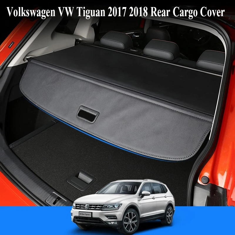 

Задний грузовой Чехол для Volkswagen VW Tiguan 2017 2018 конфиденциальность багажник Экран Защитная крышка (черный, бежевый) автомобильные аксессуары