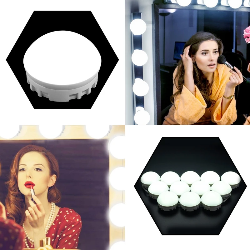 

Makeup Mirror Vanity LED Light Bulbs Charging Port Cosmetic Lighted Make up Mirrors Bulb Adjustable Brightness lights LED Bulb