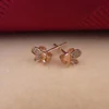 Sinya 18k Gold Diamond Stud earring Rose gold Butterfly fashion design high luster fine jewelry for women ladies girls Hot sale 1