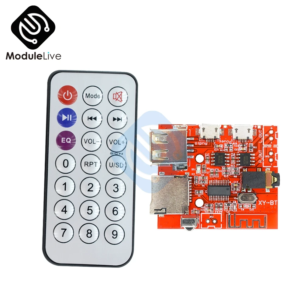 

Car Bluetooth 4.1 MP3 WAV Decoding Board 3W Speaker Amplifier Audio Receiver Module Support USB/TF/U-DISK/IR Remote Control