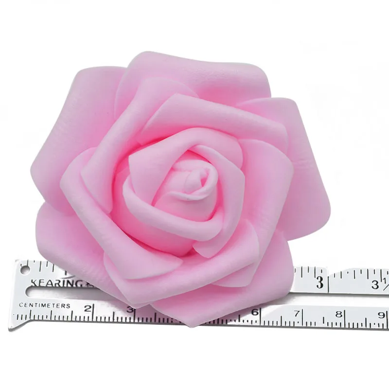 20pcs/Lot 6cm PE Foam Big Rose Flower Head Artificial Flowers Wedding Decorations DIY Scrapbooking Wreath Home Decor Crafts