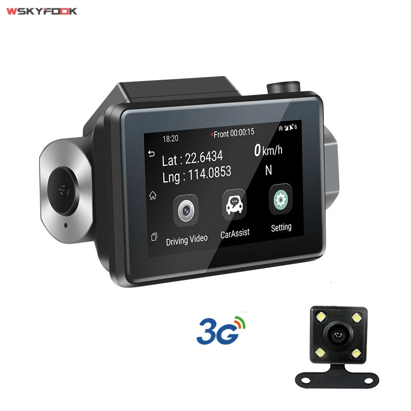 Dash cam pro 3G Car DVR with Android GPS log Dual Lens 1080p dash camera WIFI Car cam Video Registrar drive recorder
