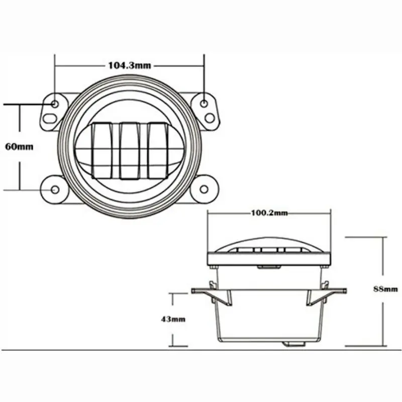 4inch led fog light with angel eye4800