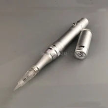 Серебряные профессиональные картриджи иглы макияж ручка перезаряжаемая батарея Перманентный макияж машина