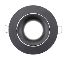 Черный Круглый Встраиваемый светодиодный потолочный светильник регулируемый светодиодный прожектор держатель рамы GU10 MR16 модифицированный комплект светодиодный потолочная лампа