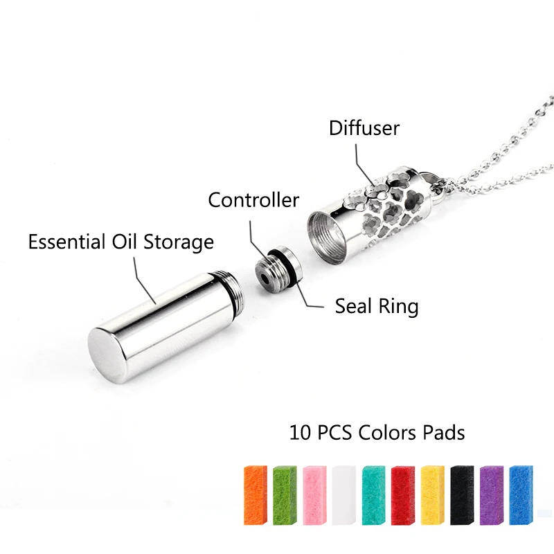 1-A-PEOS13-6 1 - rose stainless steel diffuser essential oil storage