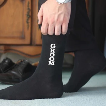 

NewWedding Letter Groom Best Men Ankle High Socks Funky Holiday Gift Short Socks