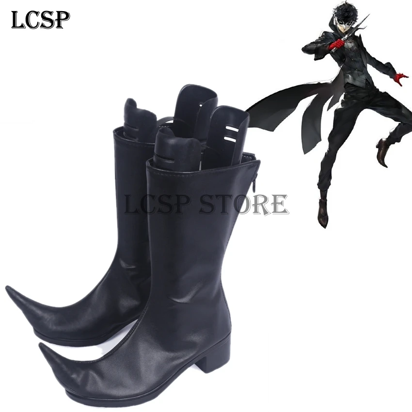 

LCSP Japanese Anime Persona 5 Kurusu Akira Joker Cosplay Boot Shoes