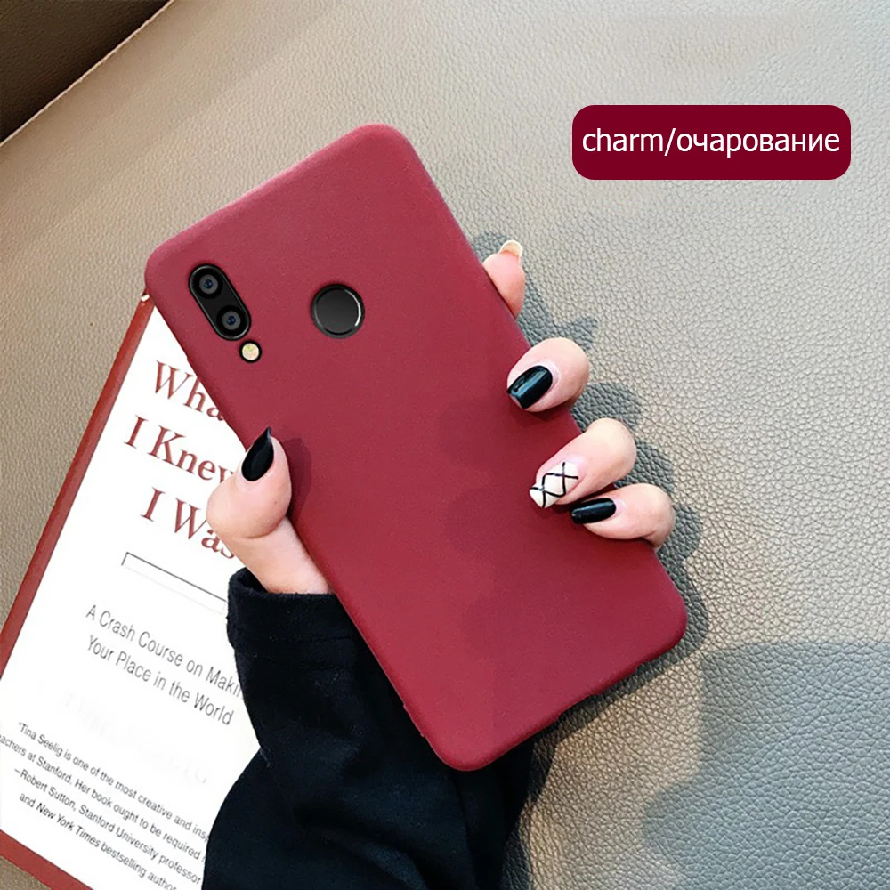 Элегантный очаровательный Матовый Мягкий ТПУ чехол для Huawei Y6 Prime Y5 2019 Y7 2018 lite 2017 P