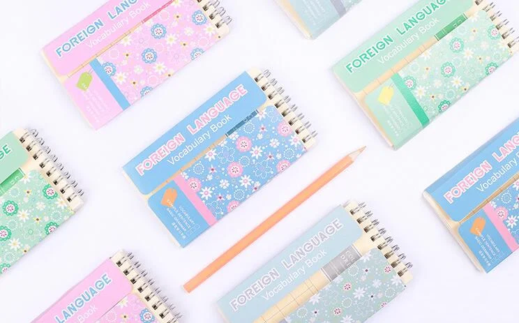 

Foral notebook foreign language word learning coil book screen vocabulary book notepad school supply Escolar papelaria
