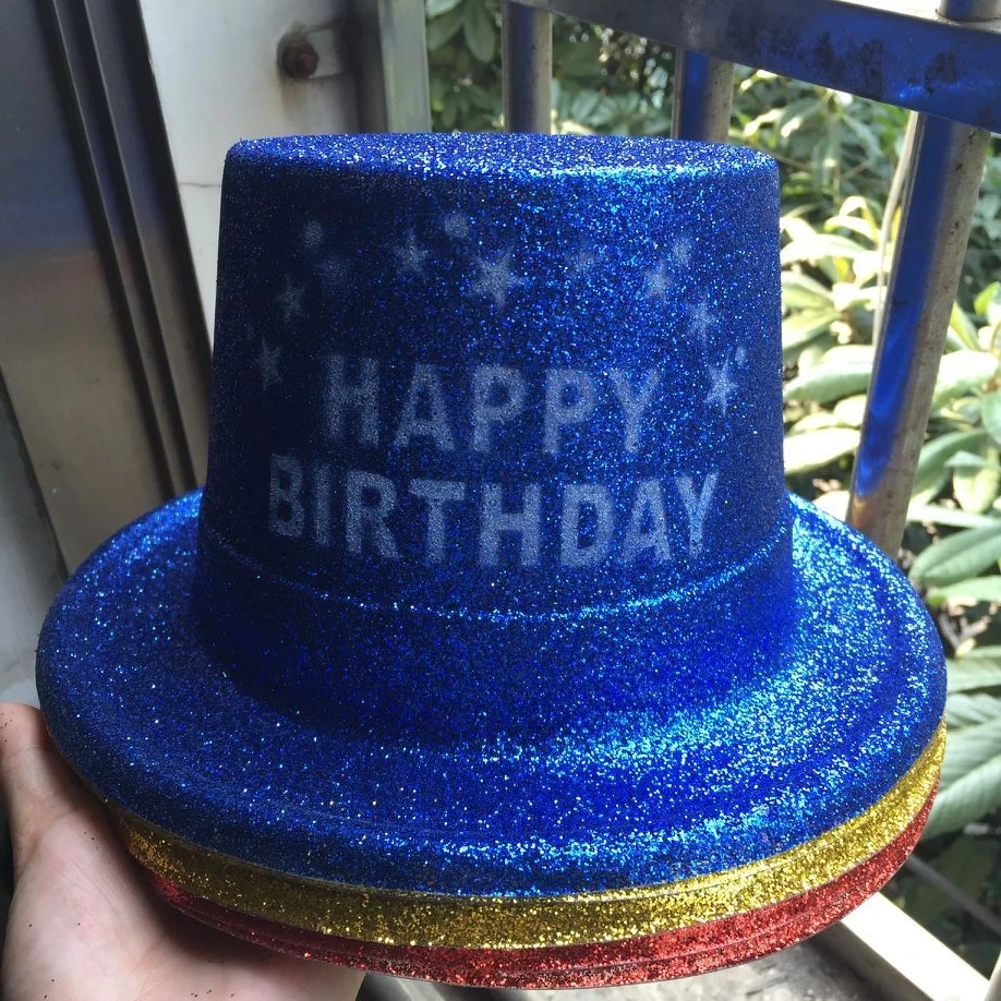 Birthday Party Accessories Carnival Hat Flat Top Gold Dust Hat Party