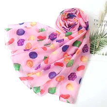 Новые Для женщин девочек прекрасный конфеты набивным рисунком хлопковый шарф 10 шт./лот