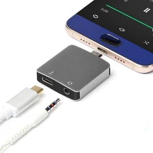 Type c To Audio Port Jack Splitter Headphone Adapter 3 5mm AUX Charging Interface Converter