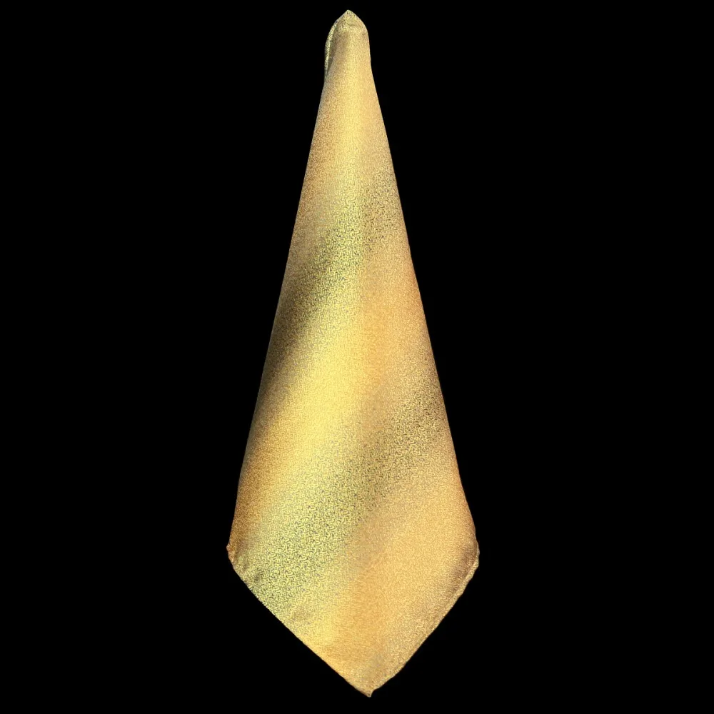 Solid Stripes Gradual Color Yellow Gold Gray Grey Mens Pocket Square 100% Silk Handkerchieves Casual Business Wholesale