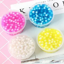 1pcs The new pearl slime mud fluffy foam mud incense beads eliminate stress children s toys