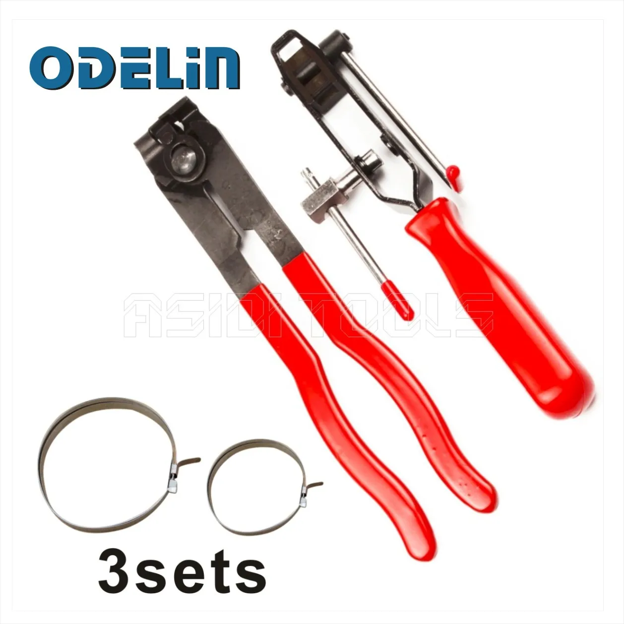 

NEW 2pc CV Joint Clamp Banding Tool Ear Type Boot Clamp Pliers With 6pc clamps