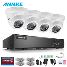 ANNKE 4CH CCTV System HDMI AHD TVI CCTV DVR 4PCS Smart IR Outdoor Security Camera 1.0MP Camera Surveillance System