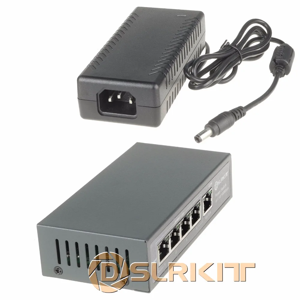 2x 12V-52V Gigabit PoE Injector Power Supply Ethernet Adapter 2.1mm x 5.5mm