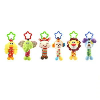 

Baby Handbell Newborn Boys Girls Infant Soft Cute Animal Doll Handbells Developmental Baby Bells Toys
