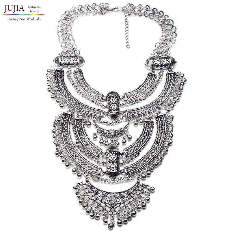 Wholesale very big metal chain 2016 NEW design chunky fashion Necklace statement maxi Necklace for women