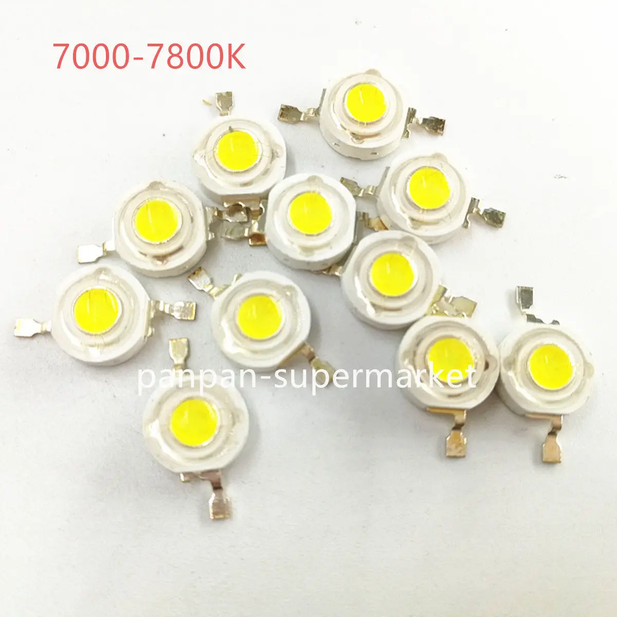 

50pcs 3W High Power LED Emitting Diode LEDs Chip SMD White 7000-7800k 3.2-3.4V