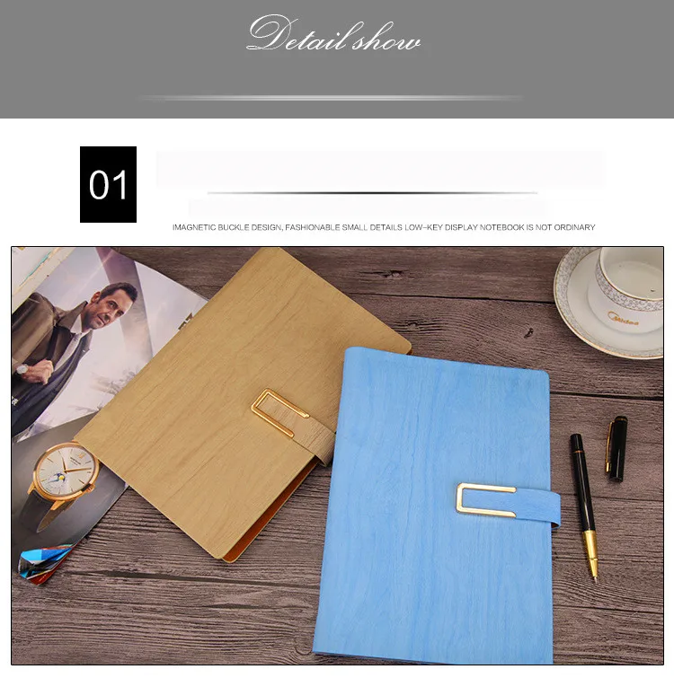 A5 Loose-leaf Notebook Imitation Leather PU Business Stationery Notebook Conference Record Book (13)