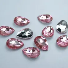 800 шт. Розовый Bling Fauceted Акриловые Горный Хрусталь Gems-14*10 мм или вы выбираете цвета