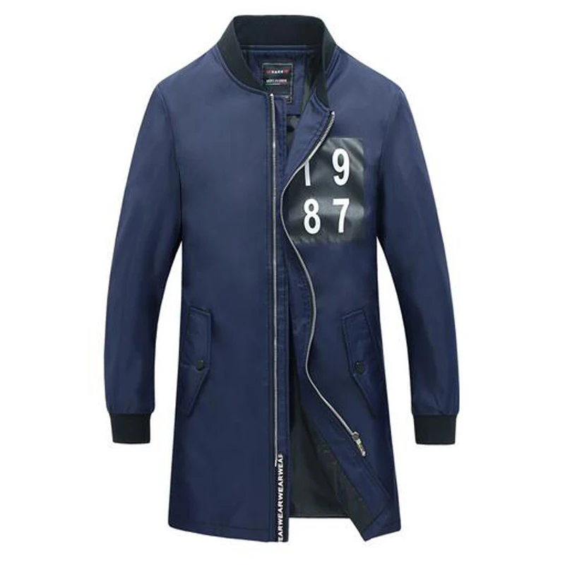 2017 Hot Sale Long Style Spring & Autumn Jackets Coat Men Brand Clothing High Quality Jacket Men Casual Plus Size M-5XL