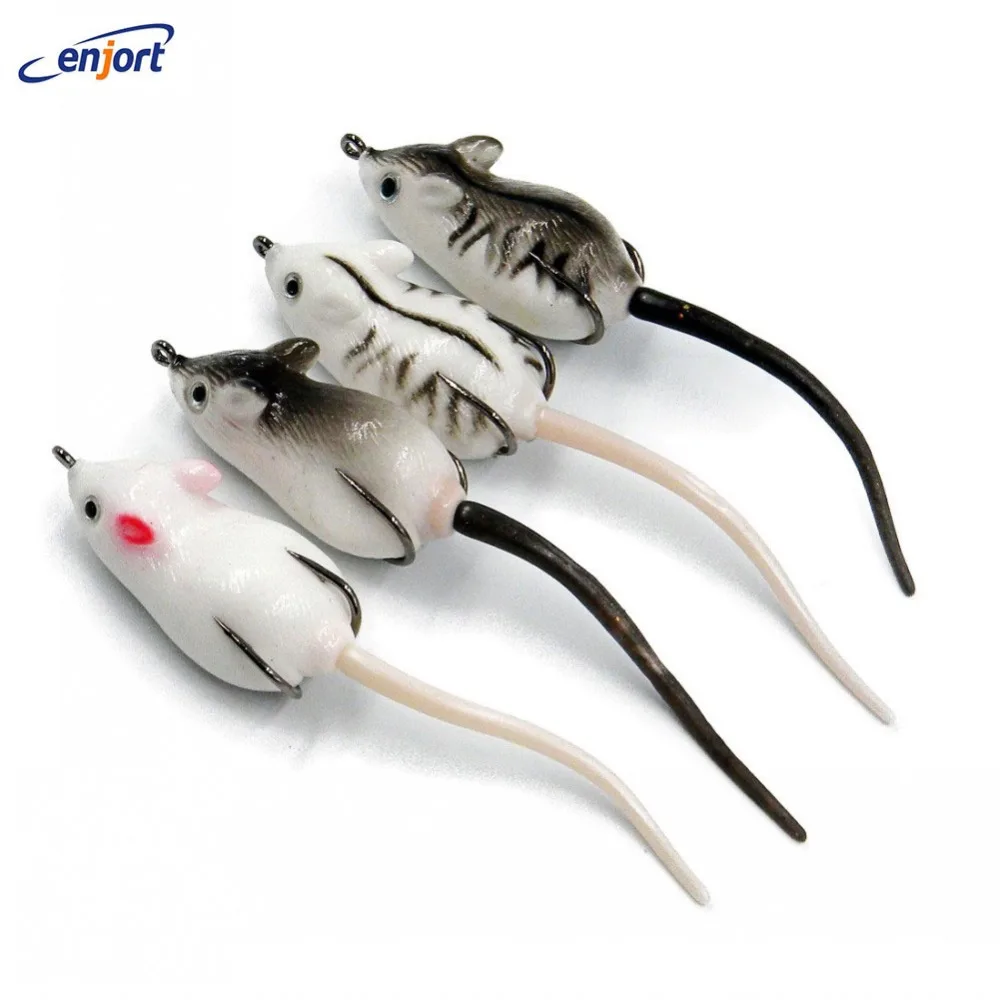 

8pcs/lot Mouse fishing Lures 5MM-8.6G iscas artificiais soft bait Rubber fishing lure fishing tackle wobbler free shipping