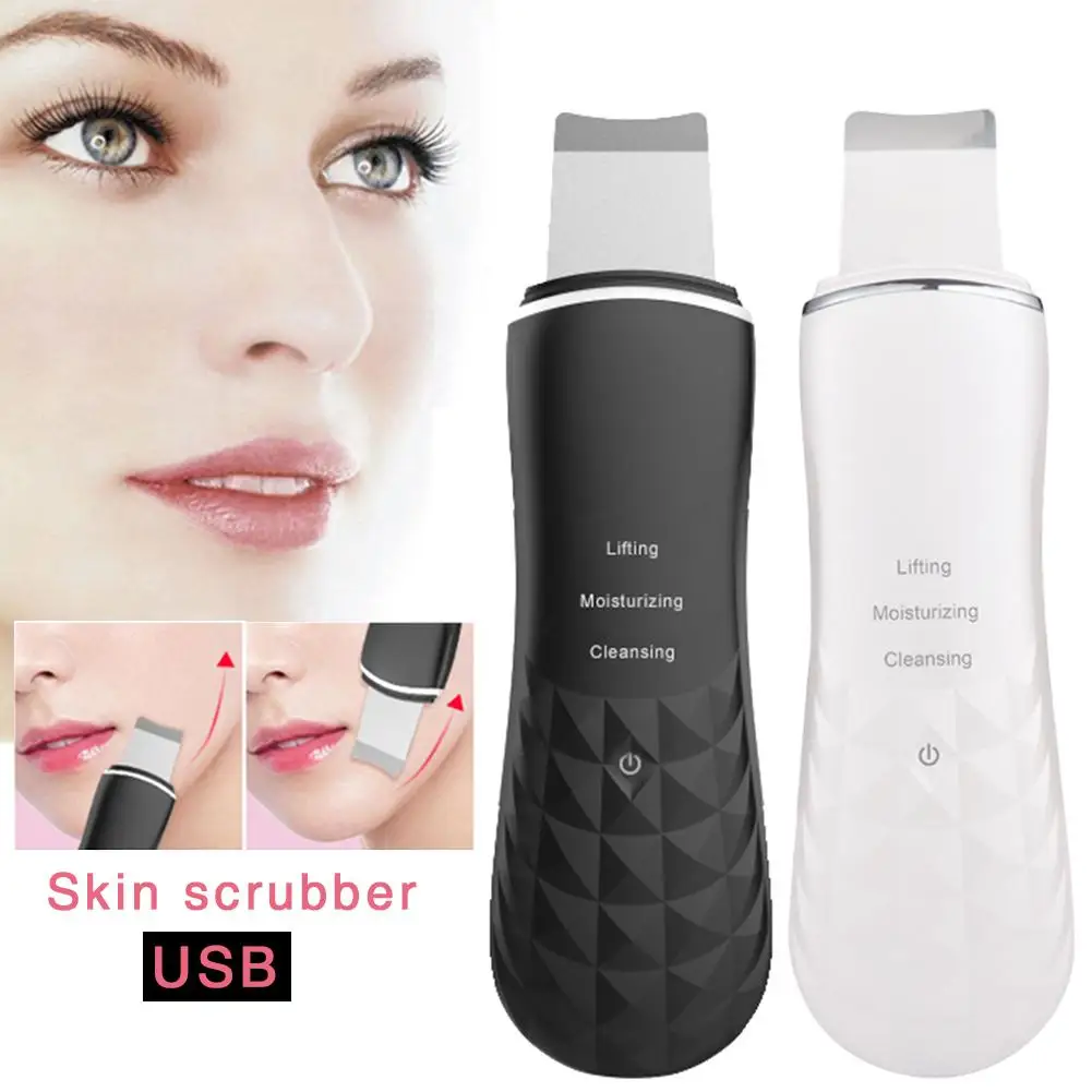 

Ultrasonic Ion Skin Scrubber Facial Care Ultrasonic Scrubber Cleaner Blackhead Removal Face Peeling Extractor Skin Beauty Device