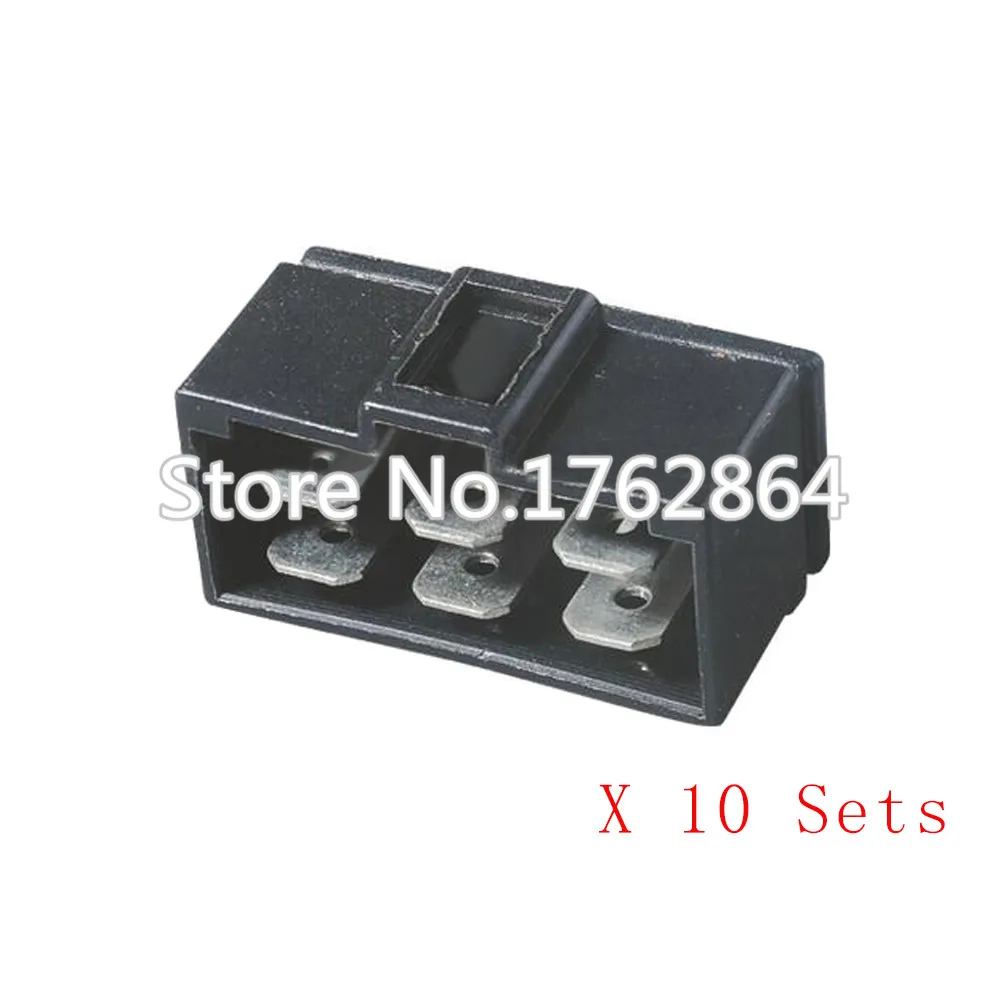 

10 Sets 6 Pin Clamp Car Connector with Terminal DJ70610-6.3-10 Car Connector