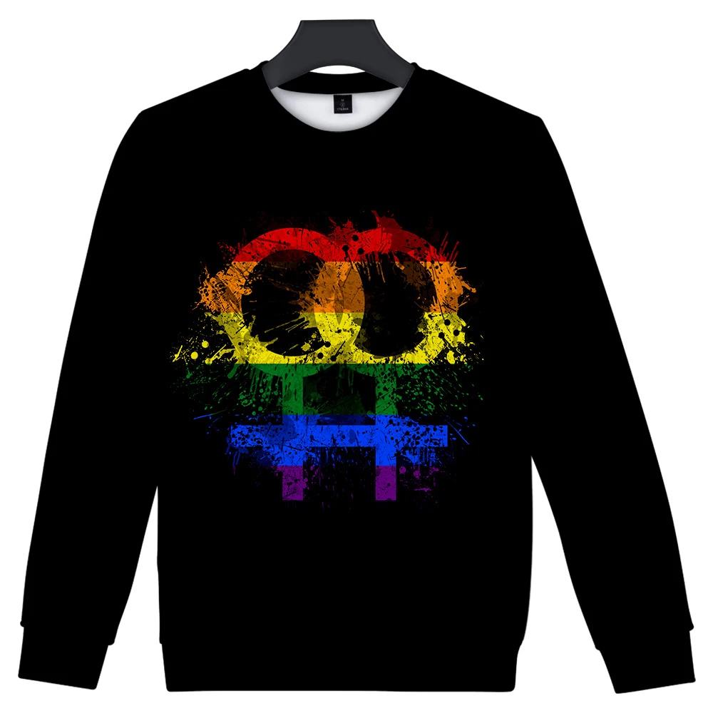 

Free LGBT Flag Hoodies Sweatshirt For Lesbian Gay Pride Colorful Rainbow Clothes For Gay Home Decor Gay Friendly LGBT Pride