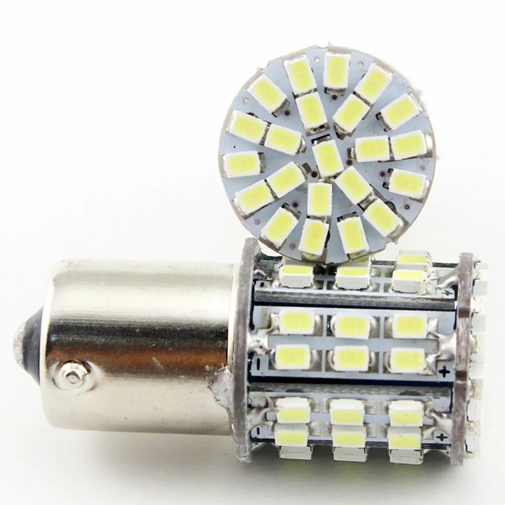 10 шт. авто светодиодный S25 1156 BA15S 1157 BAY15D 1206 64 SMD Поворотный Светильник угловые