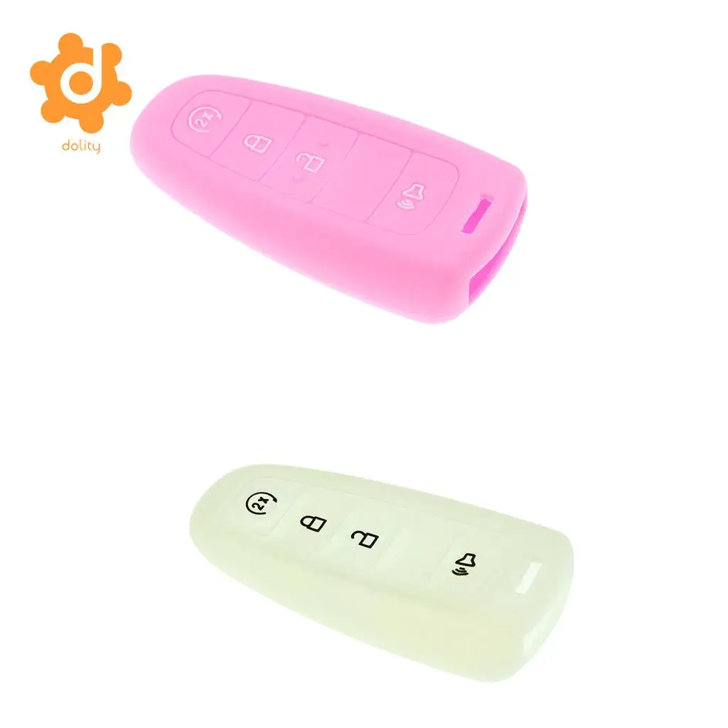 2x Remote Car Key Shell Case Fob Cover Protector for Ford Edge Luminous+Pink