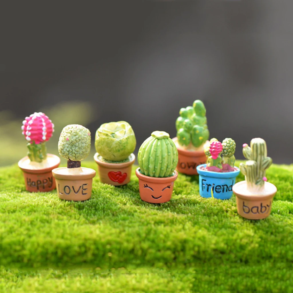 1/12 Dollhouse Miniature Garden Decor - 7 Pieces Mixed Potted Plants & Metal Flower Shelf For Dolls House Outdoor Accessory