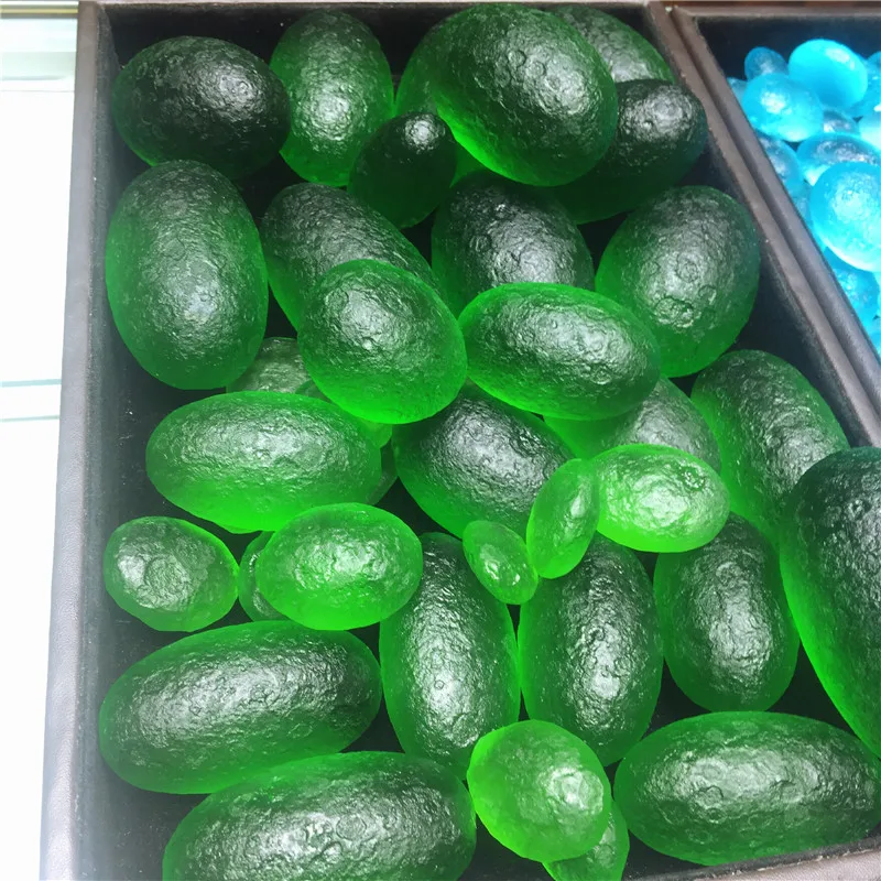 Moldavite Чешский метеорит ударный стеклянный бисер грубый камень кристалл энергия 1