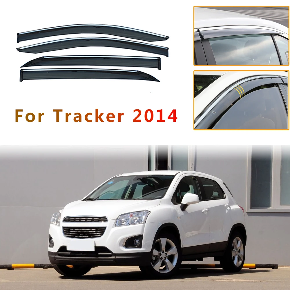 

For Chevrolet TRAX 2014 2015 2016 2017 2018 Plastic Exterior Visor Vent Shades Window Sun Rain Guard Deflector 4pcs