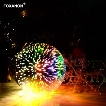 

Foxanon Led Light Bulb 3D Decoration Lamp AC110V 220V ST64 G95 E27 Holiday Night Lights Christmas Filament Retro Lamp Lamparas