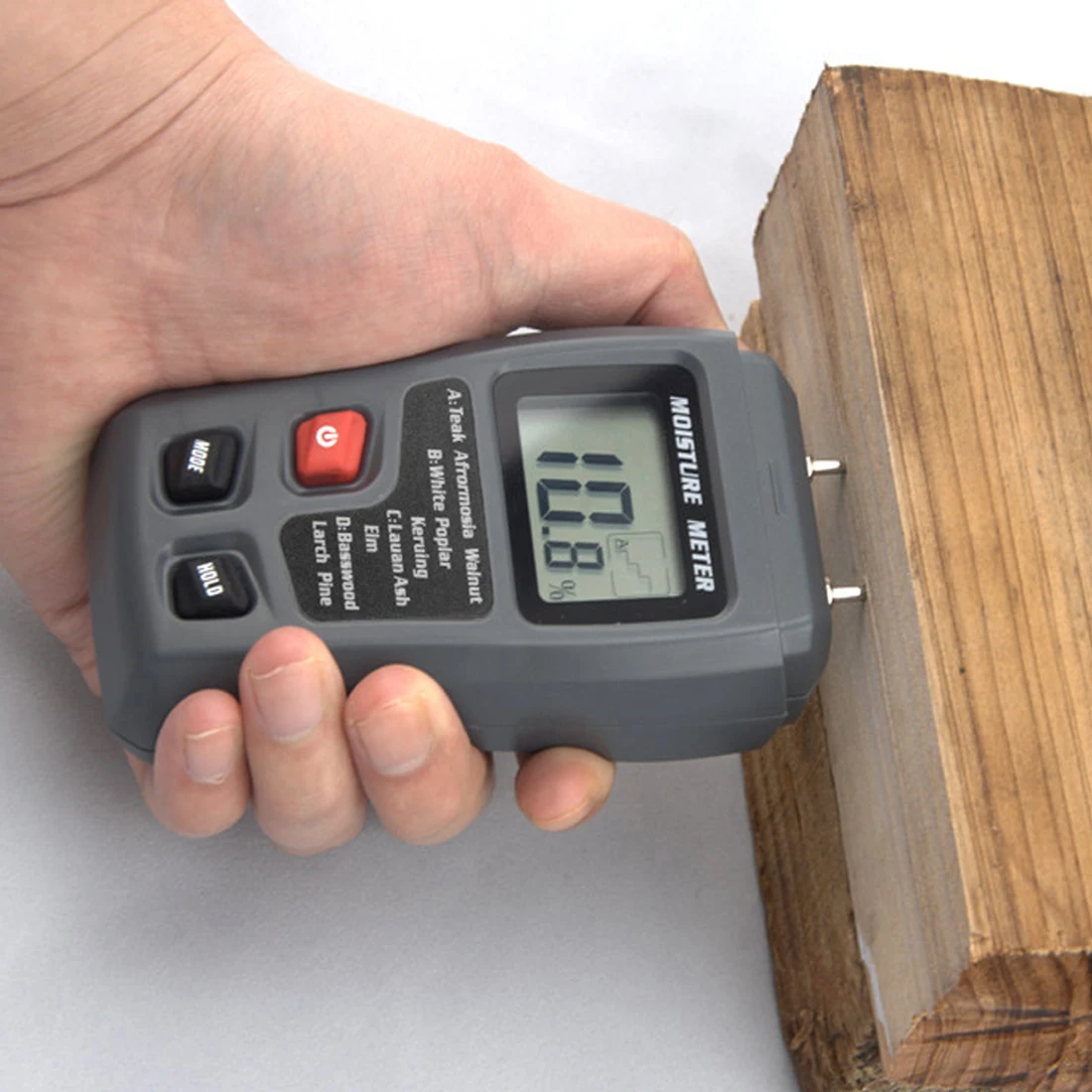 0.5 percent Accuracy Moisture Meter Tester 0 99.9 Two Pins Digital