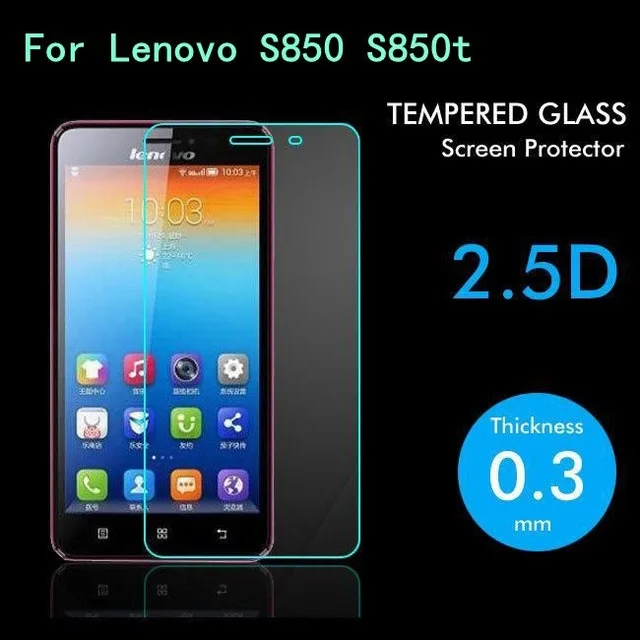 2.5D Закаленное стекло для Lenovo S850 Высококачественная защитная пленка