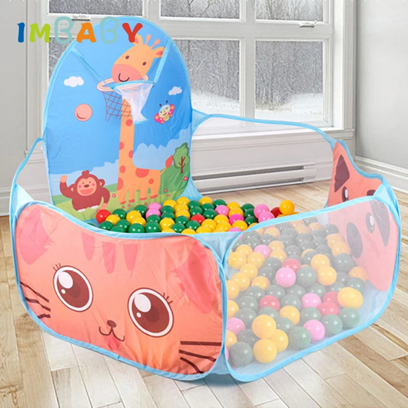 

Portable Baby Playpen Children Ball Pool Play Tent Kids Foldable Playpens With Ball Basket Balls Pool for Kids Gifts Baby Toy