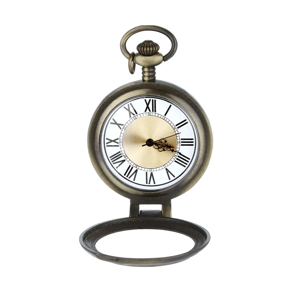 Винтаж по требованию заказчика стимпанк Винтаж кварцевые карманные часы с римскими цифрами Montre часы Relogio Для мужчин Reloj