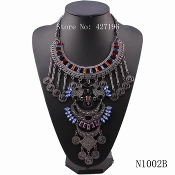 

Fashionable New Design Necklaces Coin Portrait Necklace Metal Chain Vintage Chunky Statement Crystal Necklace For Women